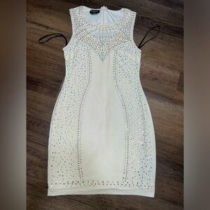 Bebe Rhinestone Bodycon Mini Party/Formal Dress